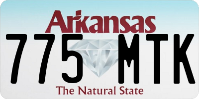 AR license plate 775MTK