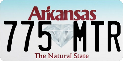 AR license plate 775MTR