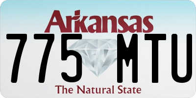 AR license plate 775MTU