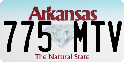 AR license plate 775MTV