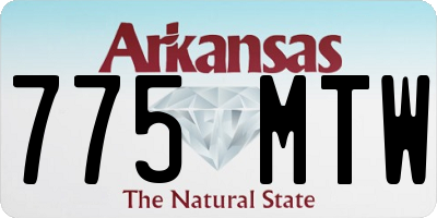 AR license plate 775MTW