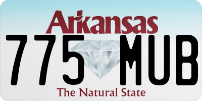 AR license plate 775MUB
