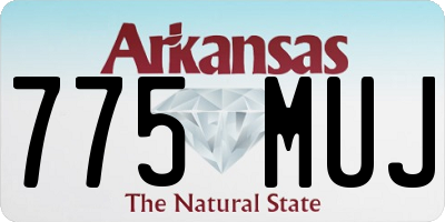AR license plate 775MUJ