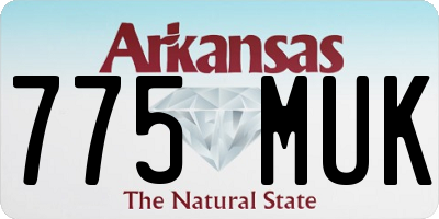 AR license plate 775MUK