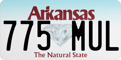 AR license plate 775MUL