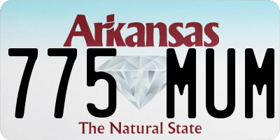 AR license plate 775MUM