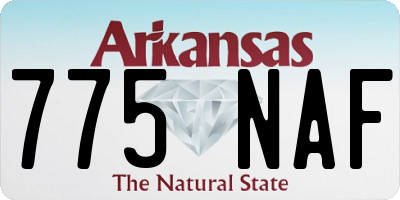 AR license plate 775NAF