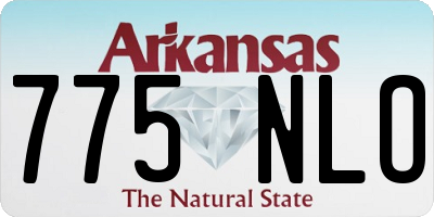 AR license plate 775NLO