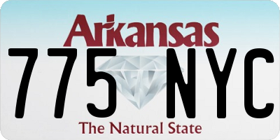 AR license plate 775NYC