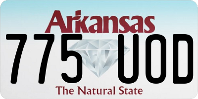 AR license plate 775UOD