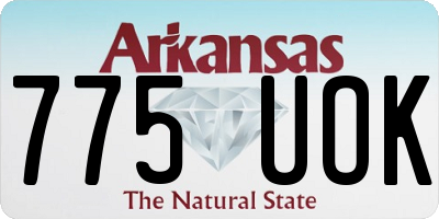 AR license plate 775UOK
