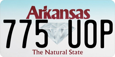 AR license plate 775UOP