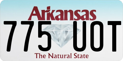 AR license plate 775UOT
