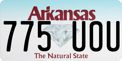 AR license plate 775UOU