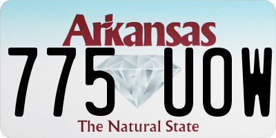 AR license plate 775UOW