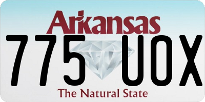 AR license plate 775UOX