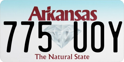 AR license plate 775UOY