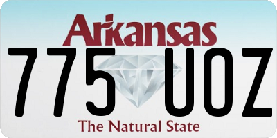 AR license plate 775UOZ