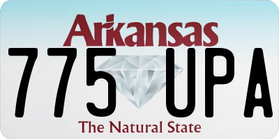AR license plate 775UPA