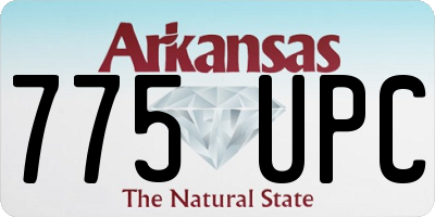 AR license plate 775UPC