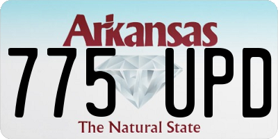 AR license plate 775UPD