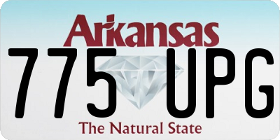 AR license plate 775UPG