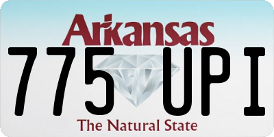 AR license plate 775UPI