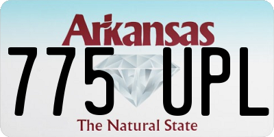 AR license plate 775UPL