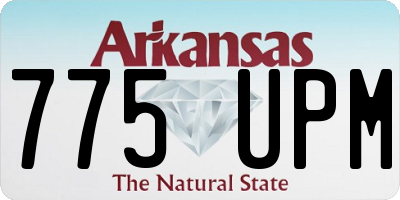 AR license plate 775UPM