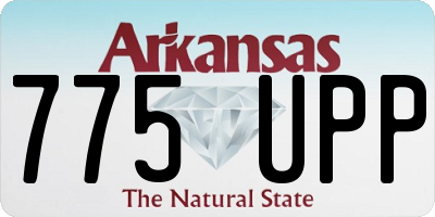 AR license plate 775UPP