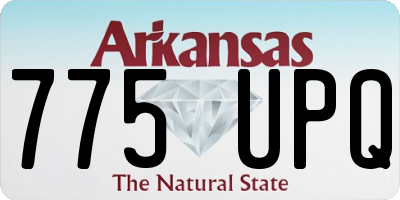 AR license plate 775UPQ