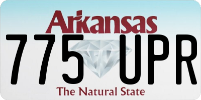 AR license plate 775UPR