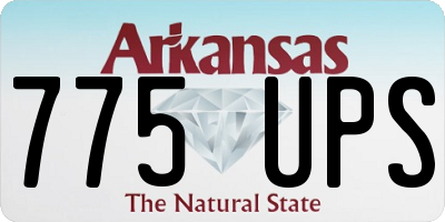 AR license plate 775UPS
