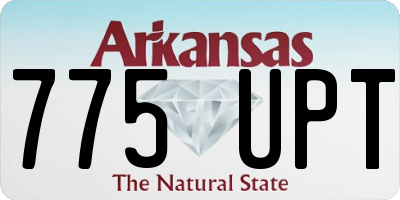 AR license plate 775UPT