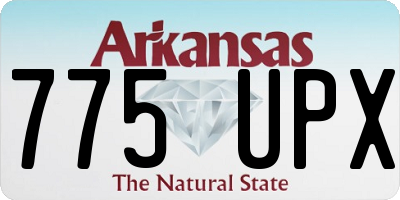 AR license plate 775UPX