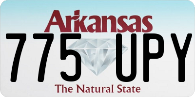 AR license plate 775UPY