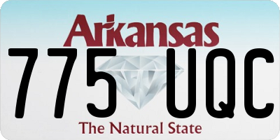 AR license plate 775UQC