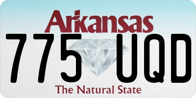 AR license plate 775UQD