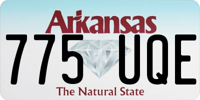 AR license plate 775UQE