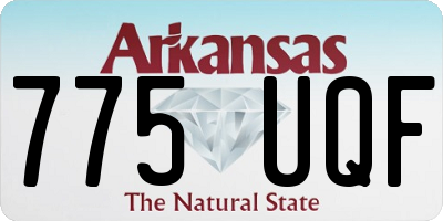 AR license plate 775UQF