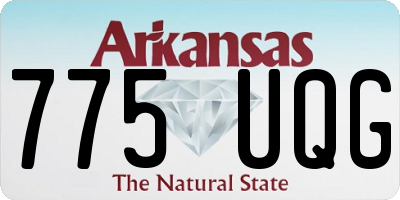 AR license plate 775UQG
