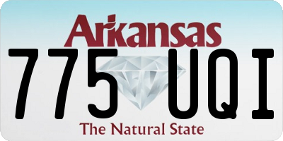 AR license plate 775UQI