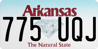 AR license plate 775UQJ