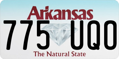 AR license plate 775UQO