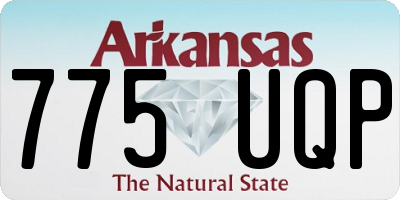 AR license plate 775UQP