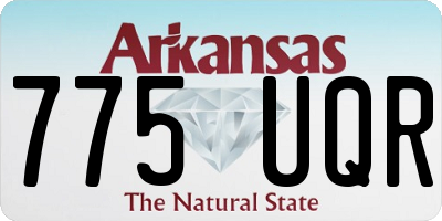AR license plate 775UQR