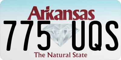 AR license plate 775UQS