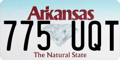 AR license plate 775UQT