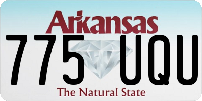 AR license plate 775UQU