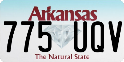 AR license plate 775UQV